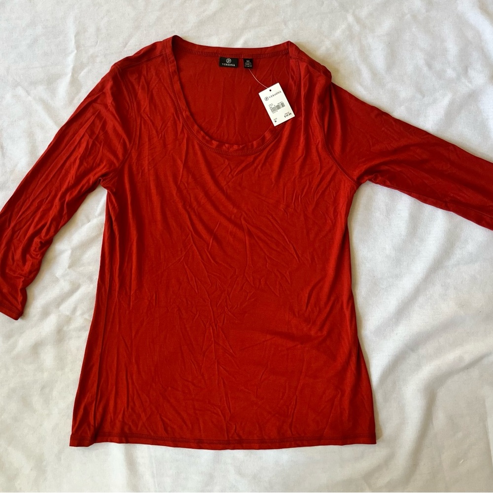 Versona women’s top, burnt orange, size medium